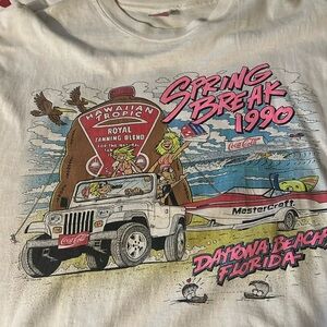 Vintage 1990 spring break front and back Hawaiian tropic T-shirt